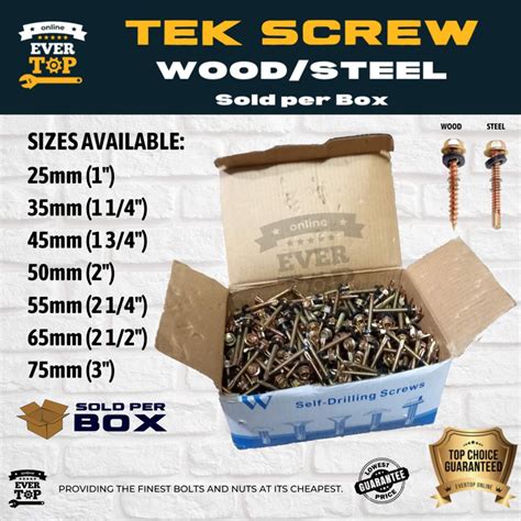 metal screw box|tek screw pcs per box.